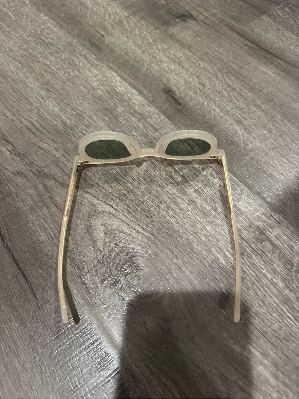 AKILA Translucent Round Sunglasses with Green Lenses - Picture 3 of 6